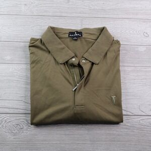 Baobab Pima Cotton Spandex Quarter Zip Polo Men's 3XL Olive Green